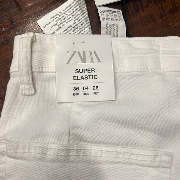 Zara white hi-rise/shaper ankle length - Picture 3 of 6